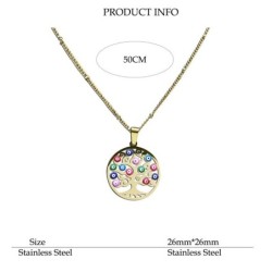 CollarColgante ojo turco / árbol de la vida - con collar - acero inoxidable