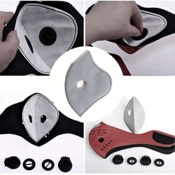 Mascarillas bucalesPM25 - Filtros de repuesto para máscara facial de carbón activado - 10 piezas