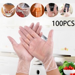 PielGuantes transparentes desechables - para uso alimentario / médico / quirúrgico - 100 piezas