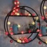 NavidadGuirnalda de hilos LED - con bolas de ratán - con pilas - 2,5 m