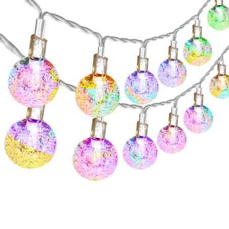 NavidadGuirnalda de LED - guirnalda con bolas - alimentado por USB