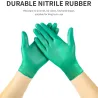 Salud & BellezaGuantes desechables de nitrilo - multiusos - impermeables - verde - 100 piezas