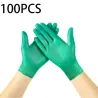 Salud & BellezaGuantes desechables de nitrilo - multiusos - impermeables - verde - 100 piezas