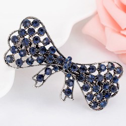 Pinzas de cabelloElegante horquilla de cristal azul - flores / mariposas / lazo