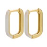 Golden rectangle earrings - colorful enamelEarrings