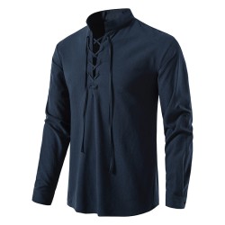 CamisetasCamisa clásica manga larga - escote anudado