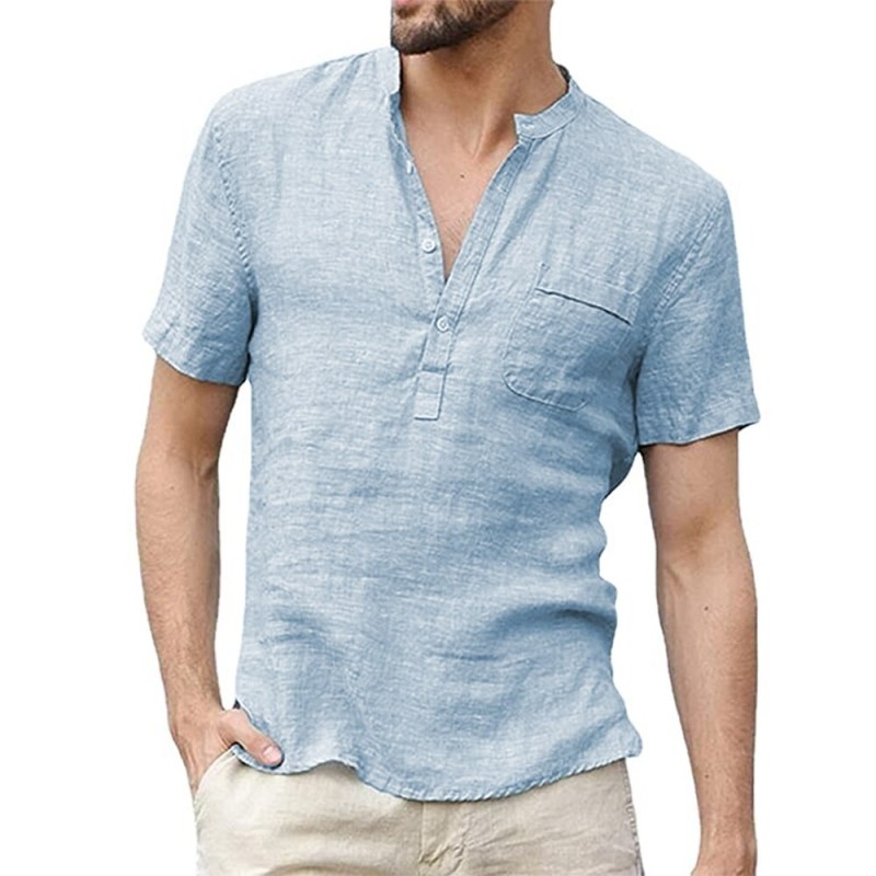 CamisetasCamisa clásica manga corta - escote abotonado