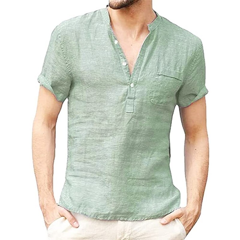 CamisetasCamisa clásica manga corta - escote abotonado