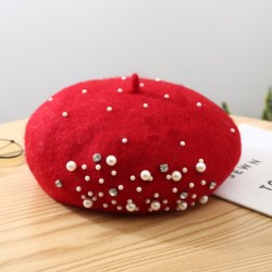Sombreros & gorrasBoina de punto de lana - con perlas / cristales