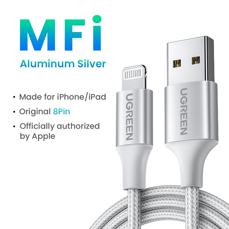 CablesUgreen - 24A MFi - USB a lightning - cable de datos - cargador rápido