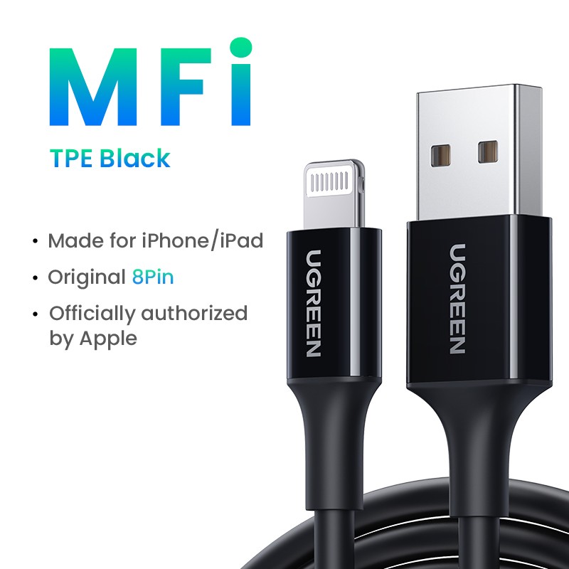 CablesUgreen - 24A MFi - USB a lightning - cable de datos - cargador rápido