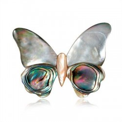 BrochesMariposa de concha - broche elegante