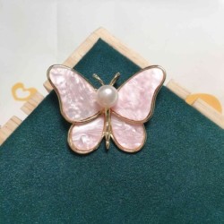 BrochesMariposa de concha con perla - broche