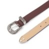 CinturonesCinturón de cuero vintage - con hebilla de metal tallado