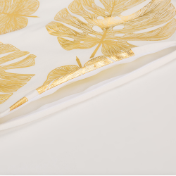 Fundas de cojinesFunda de cojín decorativa - hojas doradas / patrón geométrico - 45cm * 45cm
