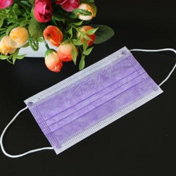 Disposable face / mouth masks - 3 layer - anti-dust - anti bacterial - purpleMouth masks