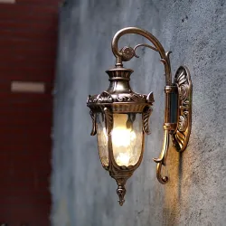 ApliquesAplique de exterior retro - resistente al agua - con aplique de cristal - E27