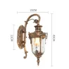 ApliquesAplique de exterior retro - resistente al agua - con aplique de cristal - E27