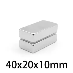 N35N35 - imán de neodimio - bloque rectangular resistente - 40 mm * 20 mm * 10 mm