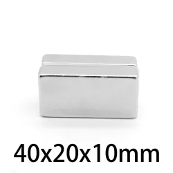 N35N35 - imán de neodimio - bloque rectangular resistente - 40 mm * 20 mm * 10 mm
