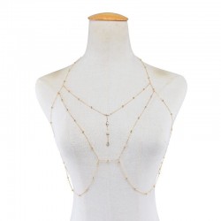 CollarCadena para el cuerpo con borlas / collar - con cristales