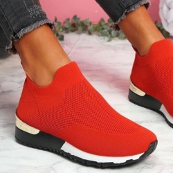 ZapatosZapatillas deportivas de malla - zapatos sin cordones - con plataforma alta