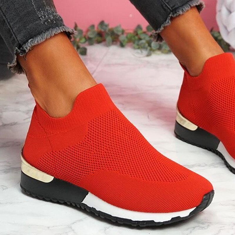 ZapatosZapatillas deportivas de malla - zapatos sin cordones - con plataforma alta
