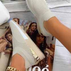 ZapatosZapatillas deportivas de malla - zapatos sin cordones - con plataforma alta
