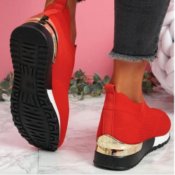 ZapatosZapatillas deportivas de malla - zapatos sin cordones - con plataforma alta