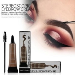 MaquillajeCrema para cejas a prueba de agua - pigmento - con cepillo