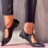 ZapatosBailarinas elegantes de piel - con cordones