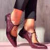 ZapatosBailarinas elegantes de piel - con cordones