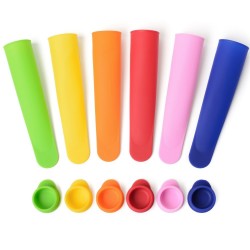 CocinaMáquina para hacer helados / piruletas - moldes de silicona - 4 piezas