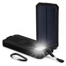 Bancos de energíaBanco de energía solar - cargador de batería - doble USB - resistente al agua - 20000mAh