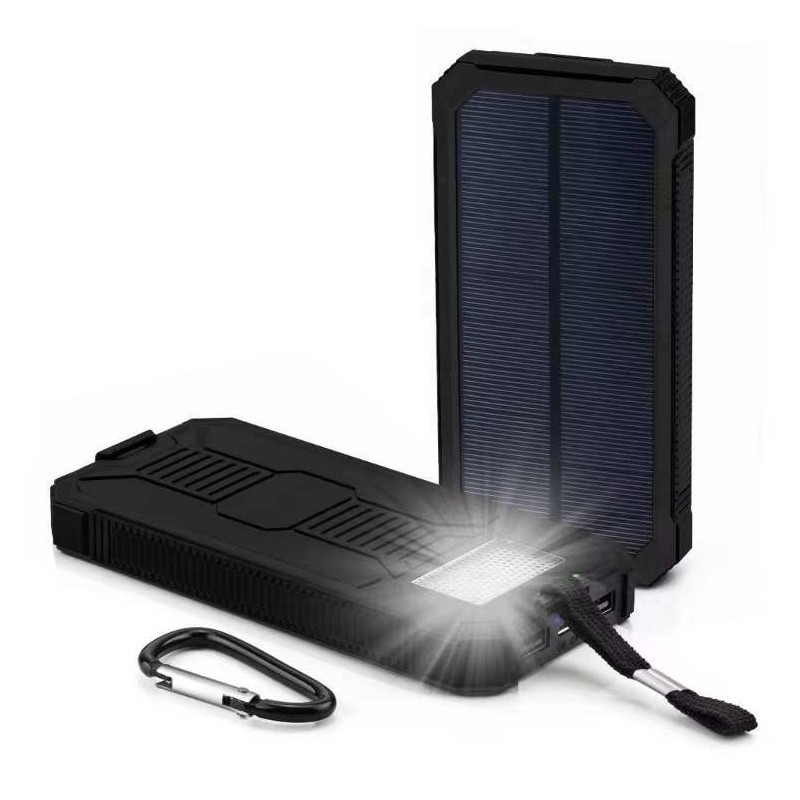 Bancos de energíaBanco de energía solar - cargador de batería - doble USB - resistente al agua - 20000mAh