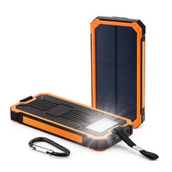 Bancos de energíaBanco de energía solar - cargador de batería - doble USB - resistente al agua - 20000mAh