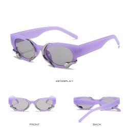 Gafas de solGafas de sol rectangulares estilo punk - con adorno de serpiente