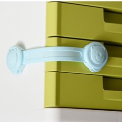 MueblesCerradura de cajón de seguridad para bebé - hebilla de plástico antipinzamiento - protección de dedos - 5 piezas