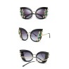 Gafas de solGafas de sol de ojo de gato de moda - hojas decorativas / cristales