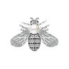 Bee shaped silver brooch - with a pearlBrooches