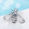 BrochesBroche de plata en forma de abeja - con una perla