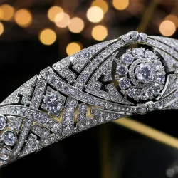 Pinzas de cabelloDiadema de circón - corona tiara