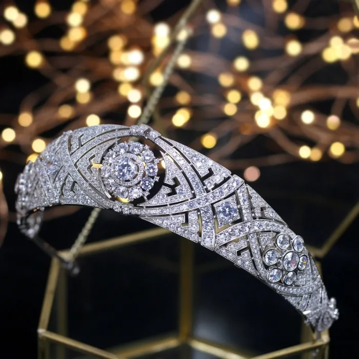 Pinzas de cabelloDiadema de circón - corona tiara