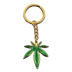 llaveroLlavero de metal con colgante de hoja de arce