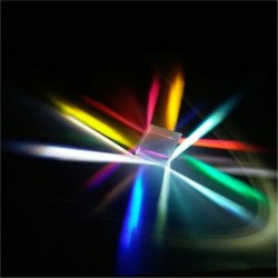 ÓpticaX - Cubo de luz brillante de 6 lados - prisma de vidrio - lente óptica