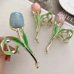 Pinzas de cabelloPinza para el pelo en forma de tulipán