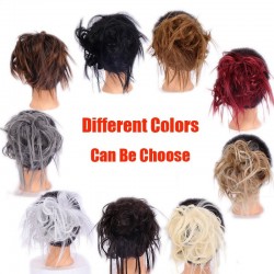 Fake hair bun - elastic scrunchie with synthetic hair - wigWigs