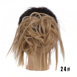 PelucaMoño de pelo falso - coletero elástico con pelo sintético - peluca