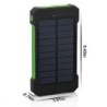 Bancos de energíaBanco de energía solar - doble USB - resistente al agua - con llavero brújula - LED - 30000mAh