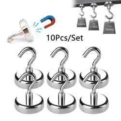 ImanesFuerte gancho magnético - soporte multiusos - 10 piezas